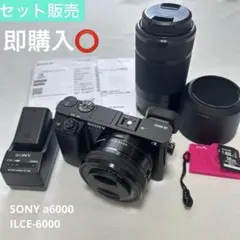 SONY α6000 ＋ダブルズームレンズ２本　付属品多数（メーカー整備済） SONY α6000 ＋ダブルズームレンズ2本 付属品多数（メーカー整備済