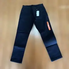 UNIQLO 防風スリムフィットチノ メンズ サイズ76 ブラック 裏起毛