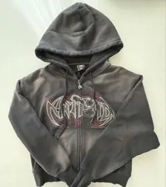 ANTIMID Msizeダークグレー パーカー 完売品 即購入⭕️ 中古・古着通販】ANTIMID (アンチミッド) エイジングデザインパーカー
