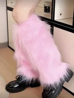 ピンクファーレッグウォーマー 未開封