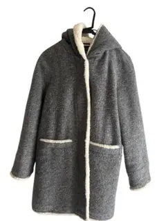 ZARA/ ザラ　フード付きコート グレー