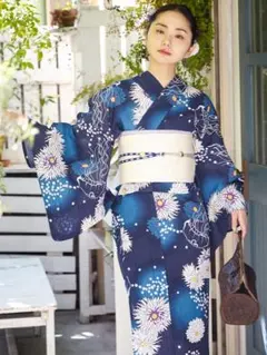 藍染 菊柄 浴衣（新品未使用品） 藍染 菊柄 浴衣（新品未使用品） 楽天市場】藍染 浴衣