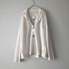 【新品】 Brillige 婦人服ミセス ボタン付きカーディガン ライトグレーL