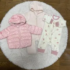 baby GAP 6-12ヶ月 70サイズ　ダウン　ジャンプスーツ　女の子セット
