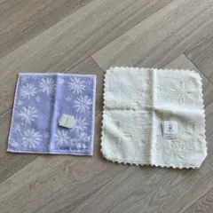 LAURA ASHLEY 花柄タオルハンカチ　今治タオルハンカチ　2枚セット