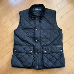 レアデザイン✨ラルフローレン　ハンティングベスト　レザー　犬ボタン　ブラウン　6 レアデザイン✨ラルフローレン ハンティングベスト レザー 犬ボタン