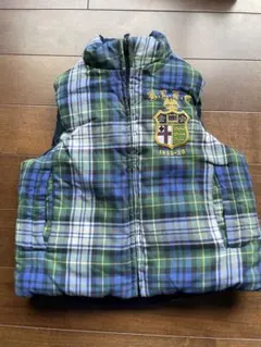 ラルフローレン　リバーシブルチェック柄ダウンベスト 2歳用