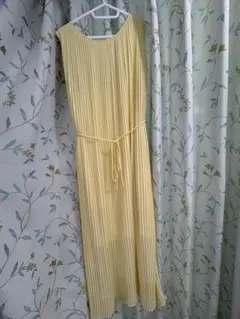 Banana Republic L プリーツ ノースリーブ ロングワンピース