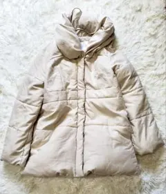 シネマクラブ 中綿ジャケット ボリュームネック （M）アイボリー ふんわり軽量