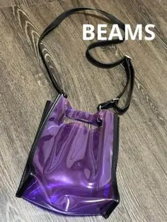 BEAMS クリア ショルダーバッグ パープルのサムネイル