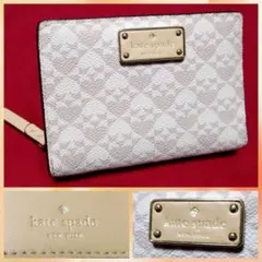 Kate spade/スペード シグネチャー柄 二つ折り財布/美品