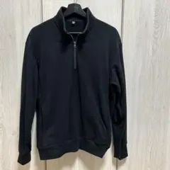 UNIQLO ユニクロ ハーフジップ スウェット ブラック トレーナー M