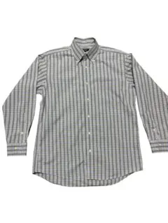 【BURBERRY LONDON】 チェック柄長袖シャツ　Lサイズ