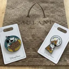 アウラニディズニー ピンバッチ2点セット