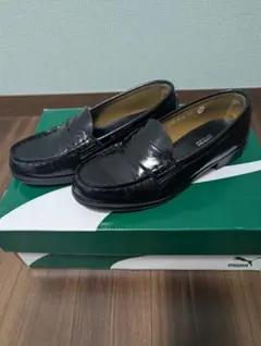 HARUTA 黒 レザー ローファーのサムネイル