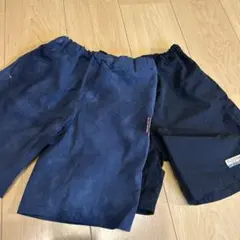 ネイビー 半ズボン ウエストゴム