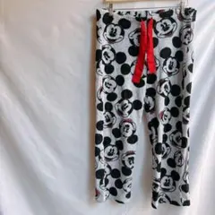 ディズニー パンツ ミッキー 総柄 S起毛フリースパジャマグレー S/M