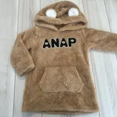 ANAP 120 もこもこ くま耳 パーカーワンピ