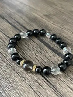 オニキス&水晶&黒水晶 パワーストーンブレス