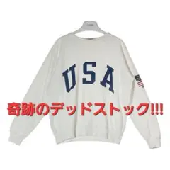 【新品】ラルフローレン　スウェット　白　USA　Y2K　90s【激レア】
