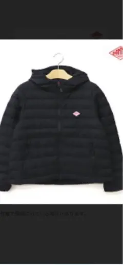【美品】DANTON フード付き ブラックダウンジャケット