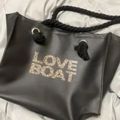 LOVE BOAT トートバッグ レザー ヒョウ柄のサムネイル