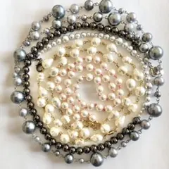 L*K様 訳ありSALE ネックレスまとめ売り《h-2》パール系