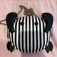 【袋付き】 ケイトスペード ショルダー チェーンバッグ カニ ストライプ