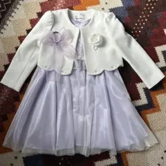 デコラピンキーズ ボレロ ワンピース フォーマルセットアップ コサージュ 130