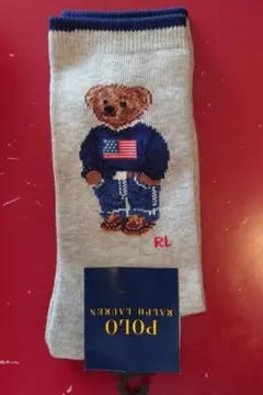 POLO RALPHLAUREN 靴下 ポロベア グレー