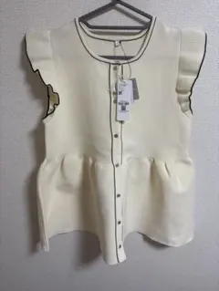 coca ペプラム ニット ベスト アイボリー Lサイズ タグ付き