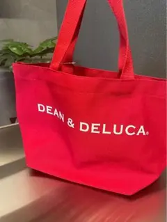 新品★DEAN&DELUCA ディーンアンドデルーカトートバッグレッドSサイズ