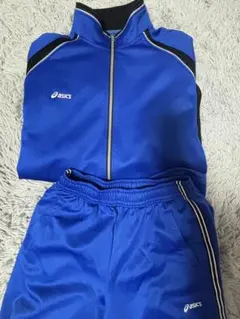 asics ジャージ上下セット 青 上O 下M セットアップ価格 バラ売り〇