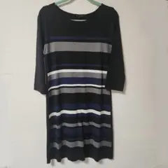 【kimi様専用】ketty ストライプ 七分袖ワンピース 黒　ネイビー グレー
