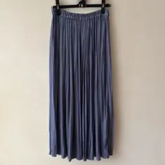 ローリーズファーム ブルーグレー プリーツロングスカート