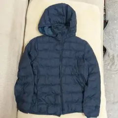ユニクロ　中綿　パーカージャケット　160 　ネイビー