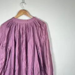 レディメイド LADYMADE ギャザーブラウス ボリューム袖 パープル Fのサムネイル