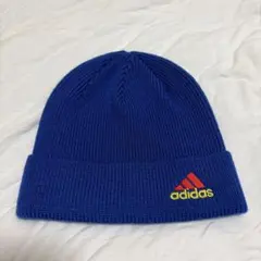 adidas ニット帽 ブルー