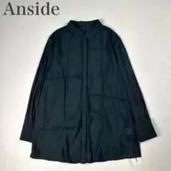アンサイド 新品タグ付 アシンメトリー 光沢 オーバーサイズ シアーシャツのサムネイル