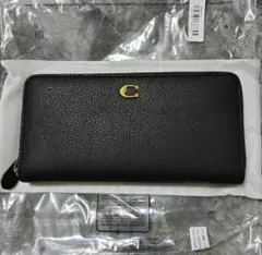 COACH CC489 Accordion Zip Wallet ブラック