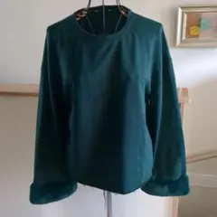 ZARA TRF ダークグリーン スウェット