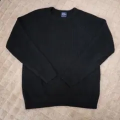 Smart Standard ブラック ニットセーターリブ編み L