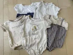 あ様専用　女の子用半袖ロンパース70〜80 5着セット