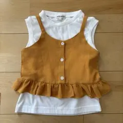 フリル付きキャミソールとTシャツセット 110cm