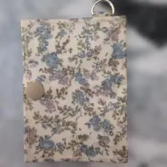 花柄スナップボタン小物入れリング付き