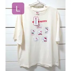 ハローキティ Ｔシャツ Ｌ ５０周年 タイニーチャム オフホワイトのサムネイル