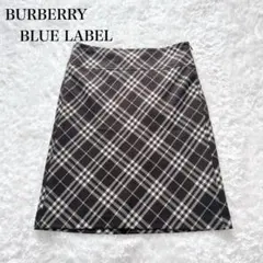 美品　BURBERRY BLUE LABEL ノバチェック タイトスカート　茶色