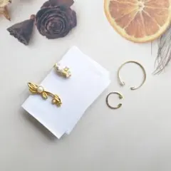 ゴールド イヤーカフセット 4点