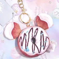 新品☆ ミッキードーナツ　ホワイトチョコ　ぬいぐるみキーチェーンのサムネイル