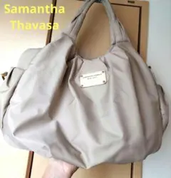 Samantha Thavasa　ふんわりハンドバッグ　ベージュ×ゴールド　中古